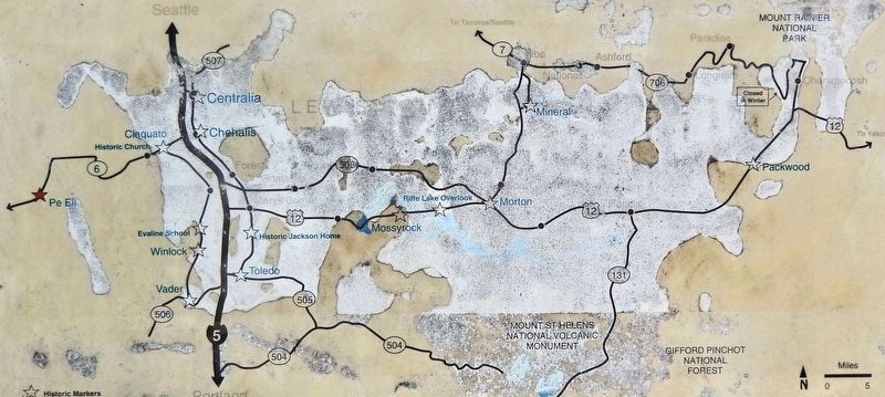 Marker detail: Map of Lewis County, Washington image. Click for full size.