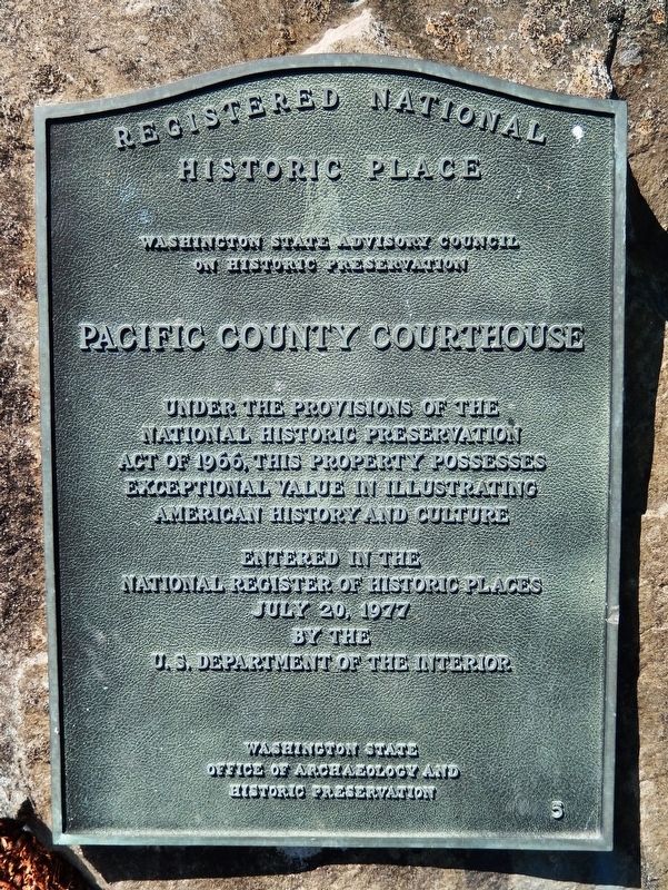 Pacific County Courthouse Marker image. Click for full size.