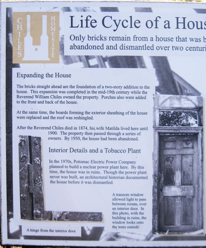 Life Cycle of a House Marker (Left Half) image. Click for full size.