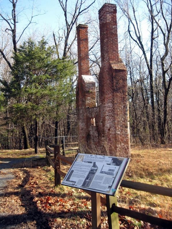 Life Cycle of a House Marker and ruins of Chiles Homesite.. Click for full size. Life Cycle of a House Marker and ruins of Chiles Homesite. image. Click for full size.