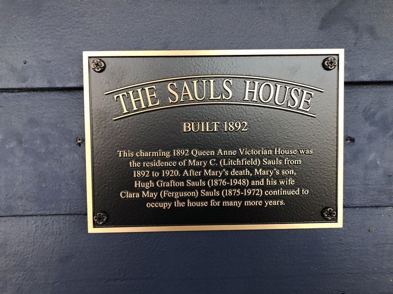 The Sauls House Marker. Click for full size. The Sauls House Marker image. Click for full size.