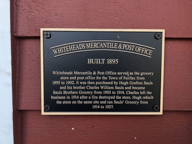 Whiteheads Mercantile & Post Office Marker image. Click for full size.
