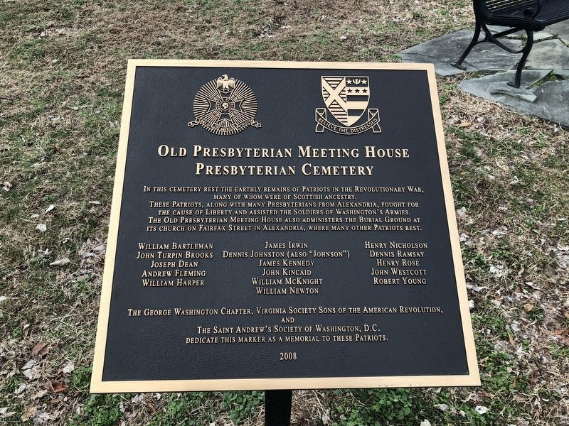 Old Presbyterian Meeting House Marker image. Click for full size.
