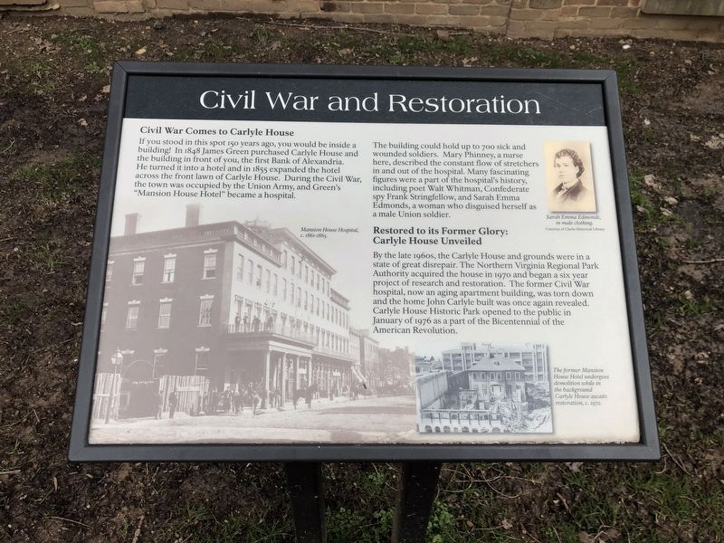 Civil War and Restoration Marker. Click for full size. Civil War and Restoration Marker image. Click for full size.