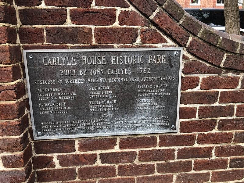 Additional plaque on the brick wall internal to the yard image. Click for full size.