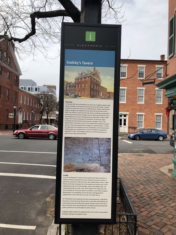 Gadsby's Tavern Marker image. Click for full size.