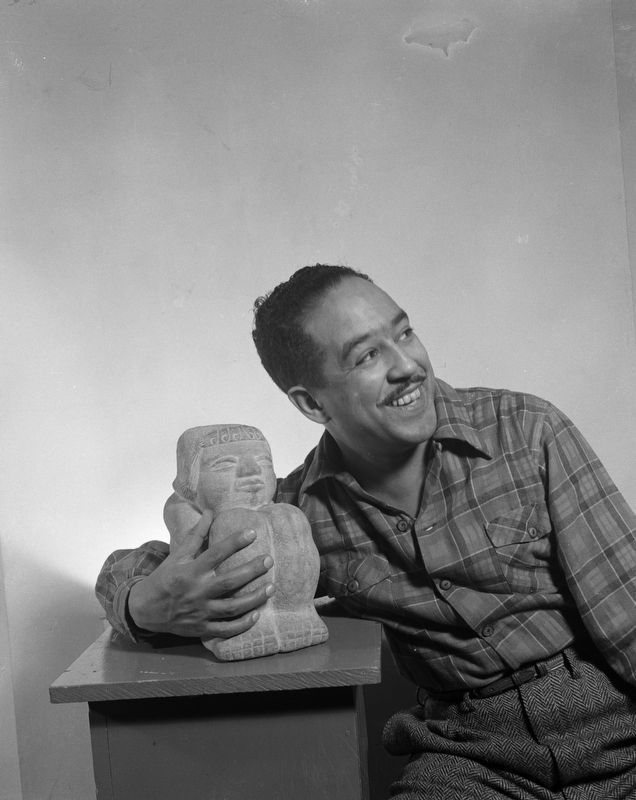 “Portrait of American writer and activist Langston Hughes” image. Click for full size.