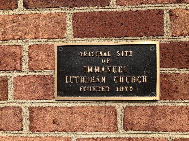 Original Site of Immanuel Lutheran Church Marker image. Click for full size.