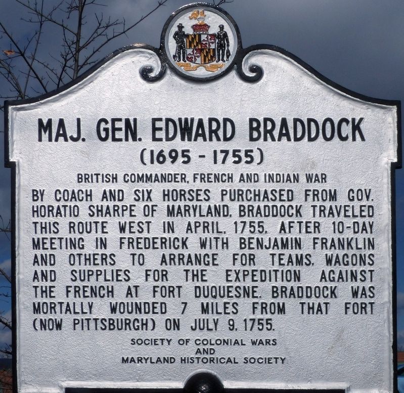 Maj. Gen. Edward Braddock Marker image. Click for full size.