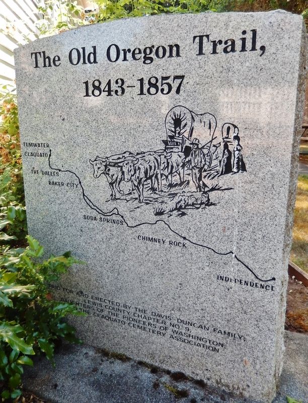 The Old Oregon Trail Marker (<i>front side</i>) image. Click for full size.