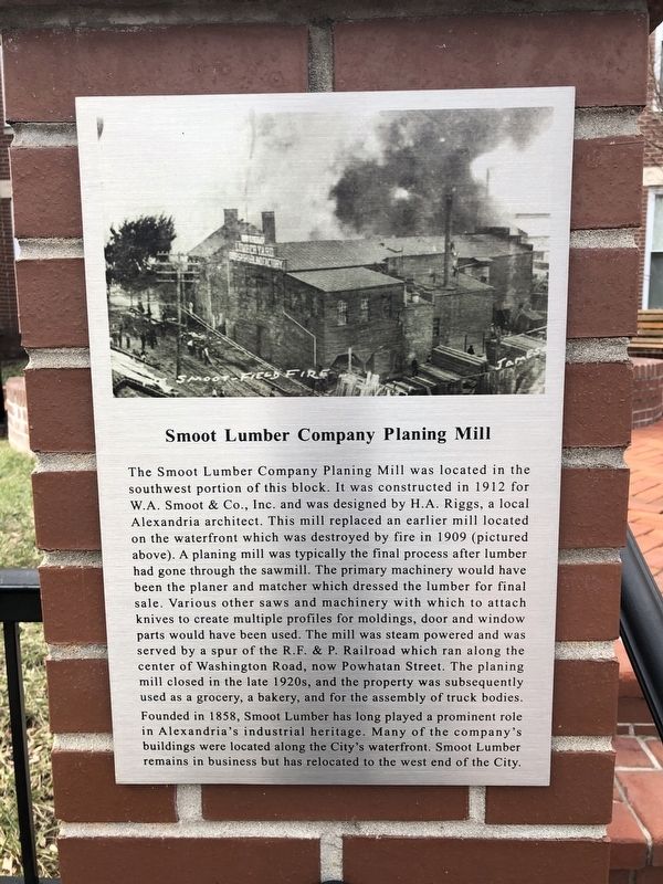 Smoot Lumber Company Planing Mill Marker image. Click for full size.