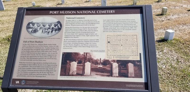 Port Hudson National Cemetery Marker image. Click for full size.