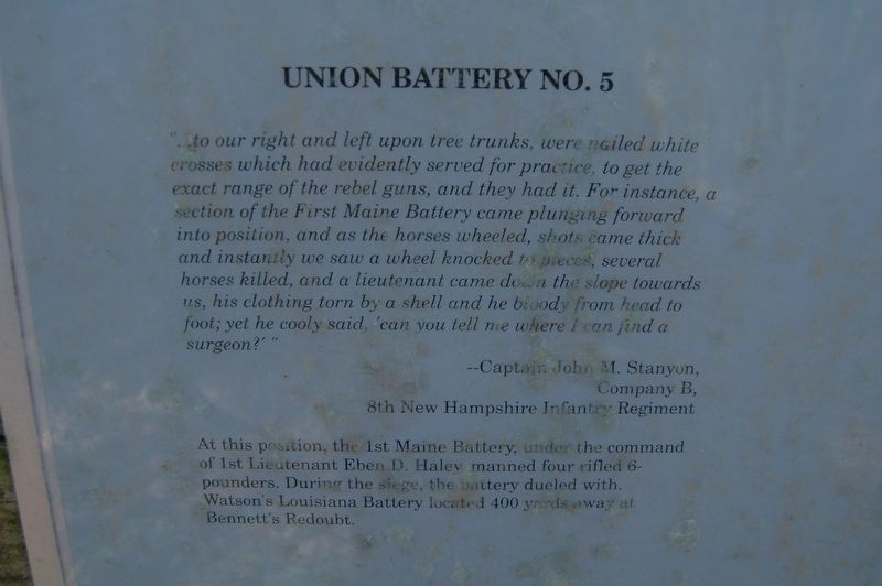 Union Battery #5 Marker image. Click for full size.