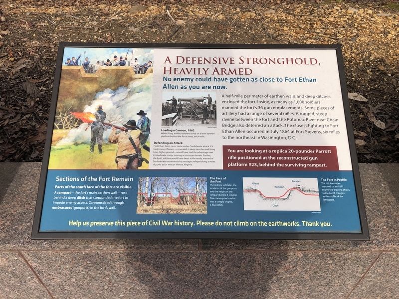 A Defensive Stronghold, Heavily Armed Marker image. Click for full size.
