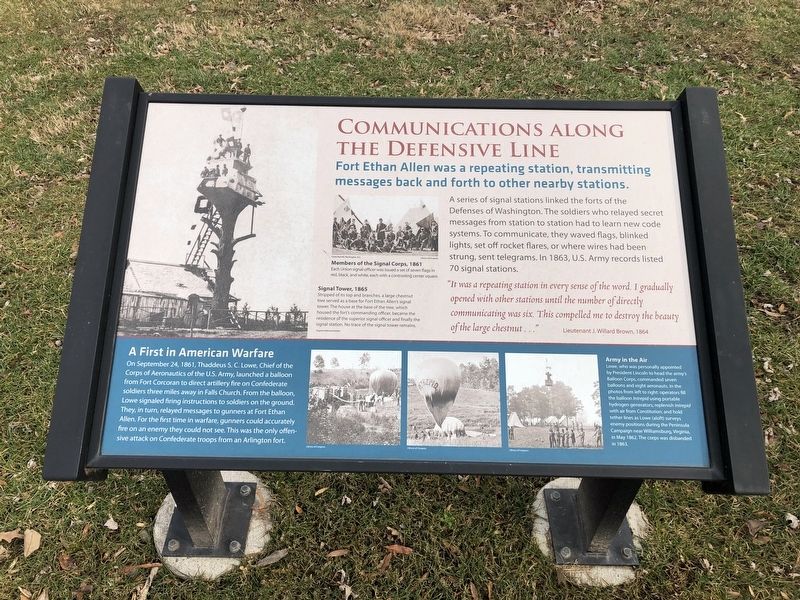 Communications along the Defensive Line Marker image. Click for full size.