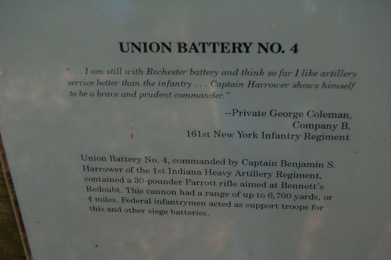 Union Battery No. 4 Marker image. Click for full size.