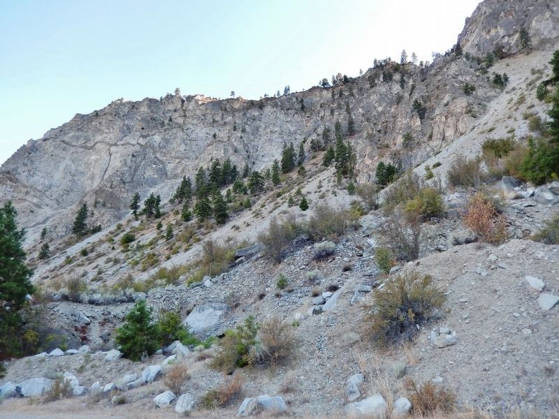 Ribbon Cliff (<i>view from marker</i>). Click for full size. Ribbon Cliff (<i>view from marker</i>) image. Click for full size.