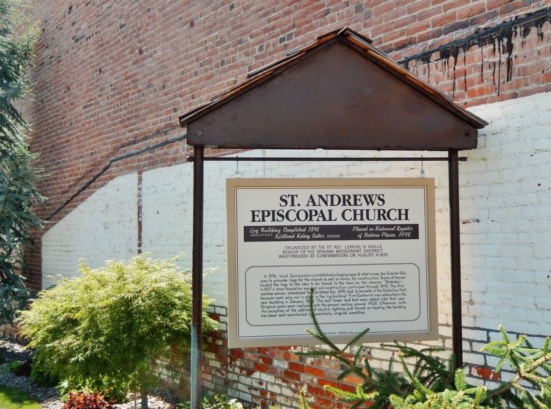 St. Andrews Episcopal Church Marker (<i>wide view</i>) image. Click for full size.