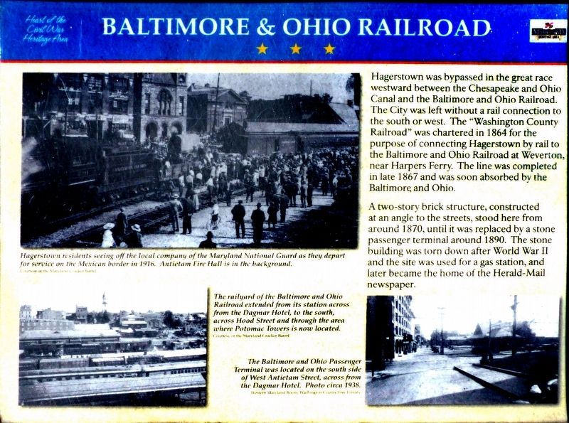 Baltimore & Ohio Railroad Marker image. Click for full size.