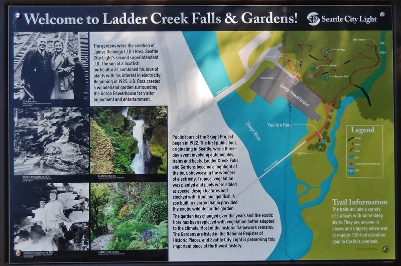 Welcome to Ladder Creek Falls & Gardens Marker image. Click for full size.