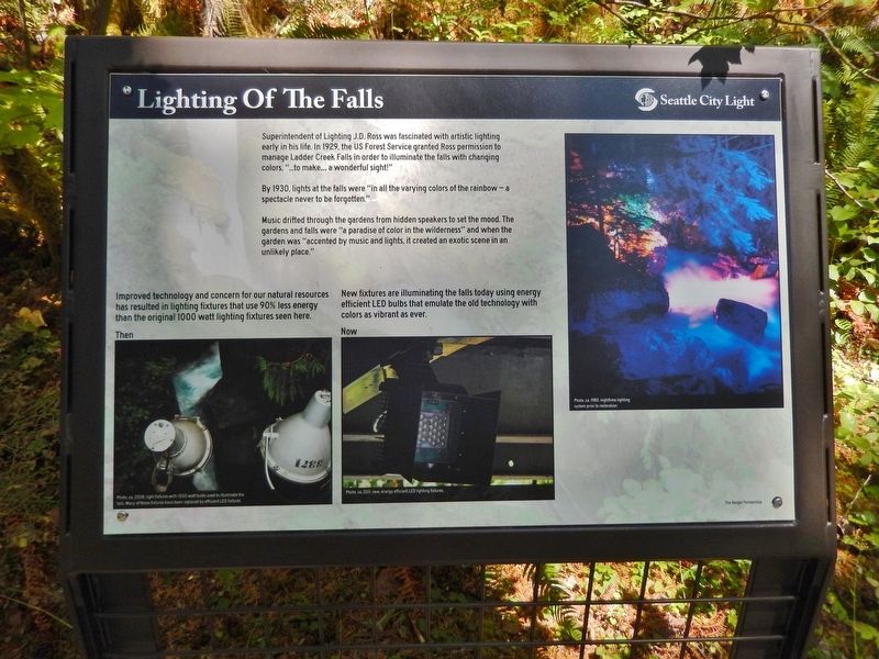 Lighting of the Falls Marker (<i>tall view</i>). Click for full size. Lighting of the Falls Marker (<i>tall view</i>) image. Click for full size.
