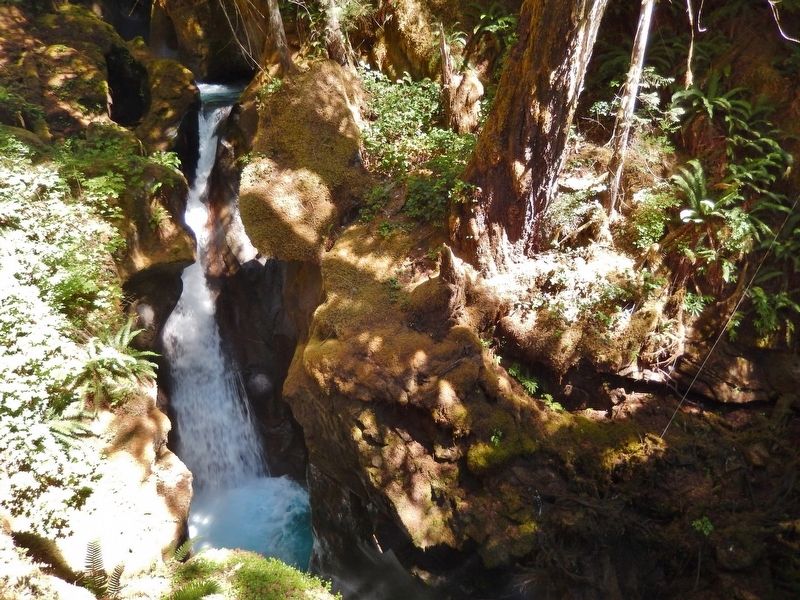 Ladder Creek Falls (<i>view from near marker</i>). Click for full size. Ladder Creek Falls (<i>view from near marker</i>) image. Click for full size.