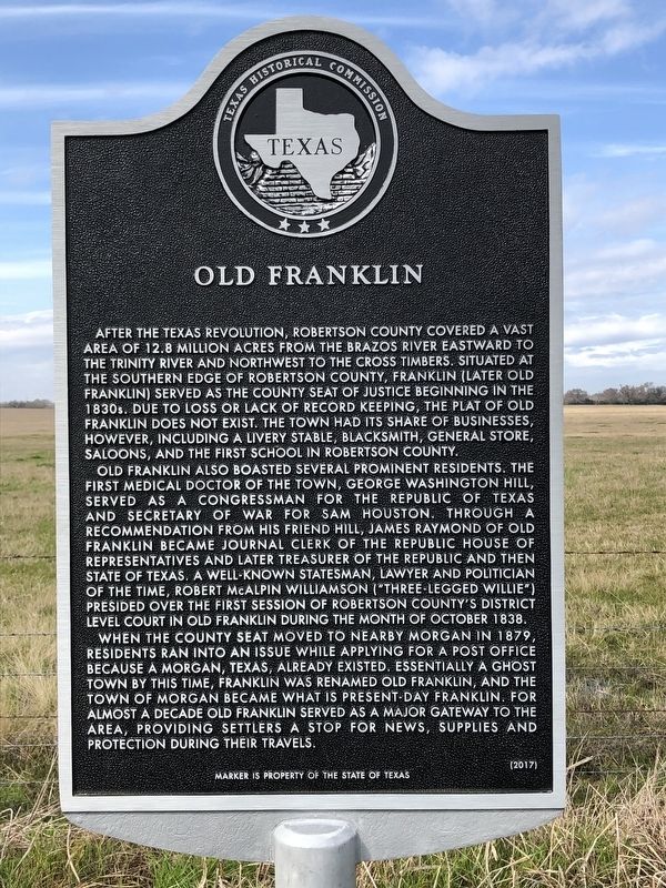 Old Franklin Marker image. Click for full size.