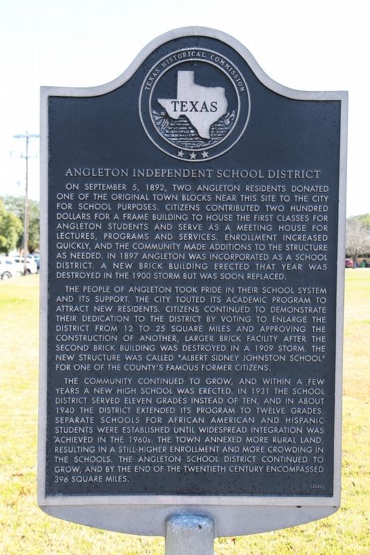 Angleton Independent School District Marker image. Click for full size.