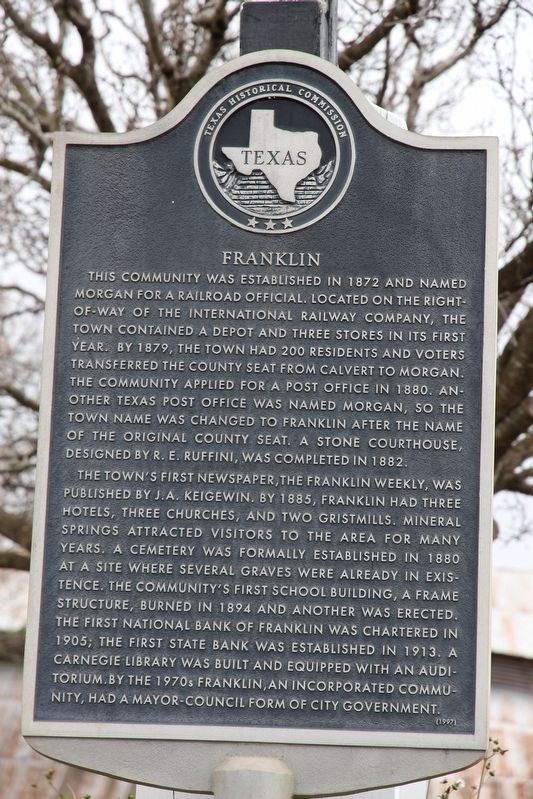 Franklin Marker. Click for full size. Franklin Marker image. Click for full size.