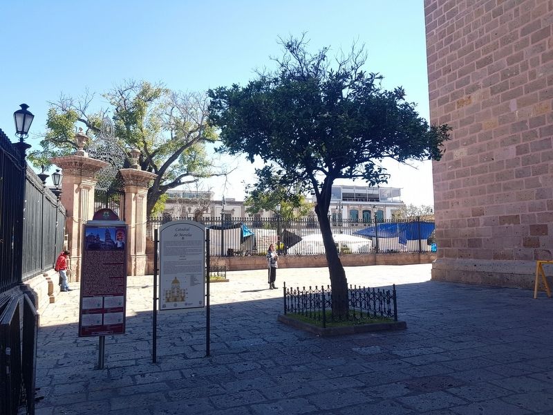 The Cathedral of Morelia Marker. Click for full size. The Cathedral of Morelia Marker image. Click for full size.
