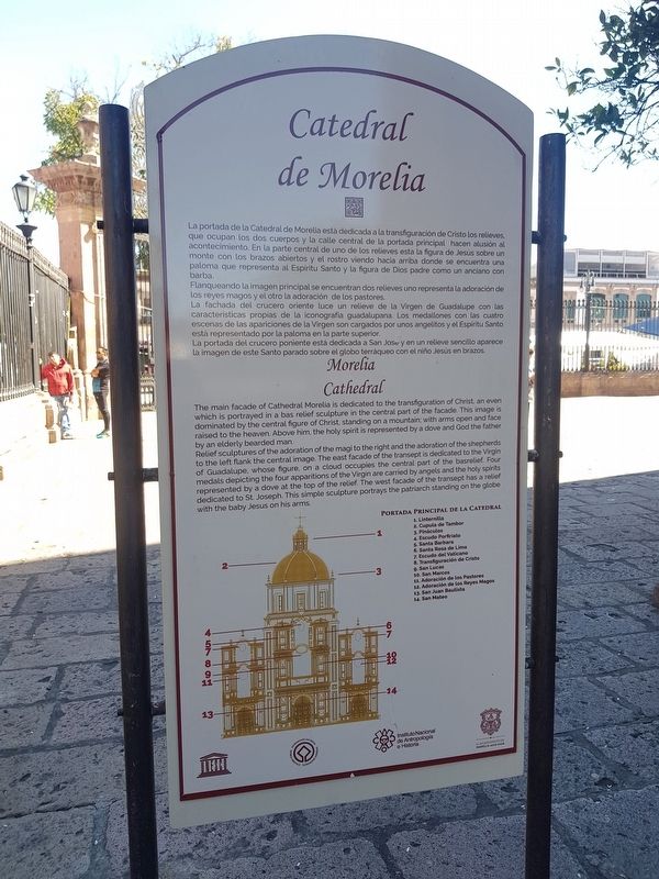 Morelia Cathedral Marker image. Click for full size.