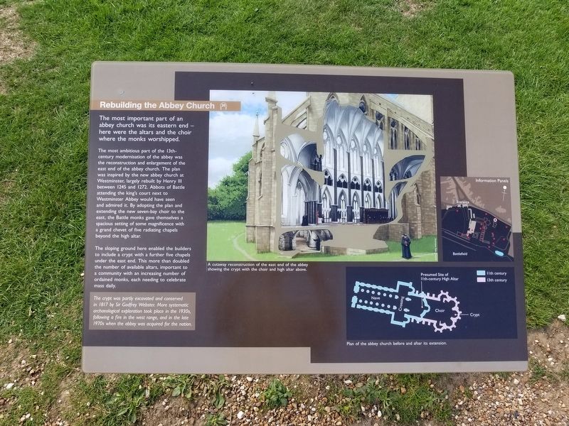 Rebuilding the Abbey Church Marker image. Click for full size.