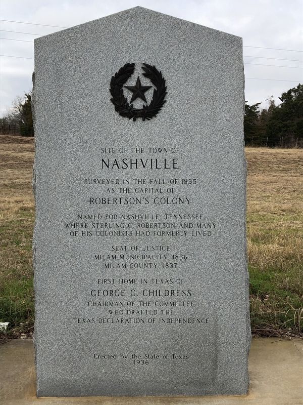 Site of the Town of Nashville Marker image. Click for full size.