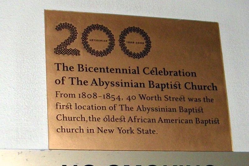Abyssinian 200 1808-2008 Marker. Click for full size. Abyssinian 200 1808-2008 Marker image. Click for full size.
