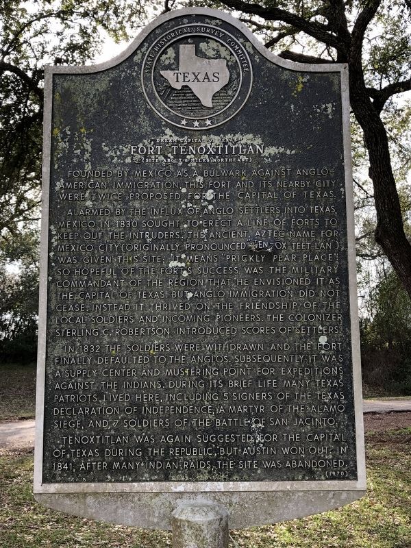 Fort Tenoxtitlan Marker image. Click for full size.