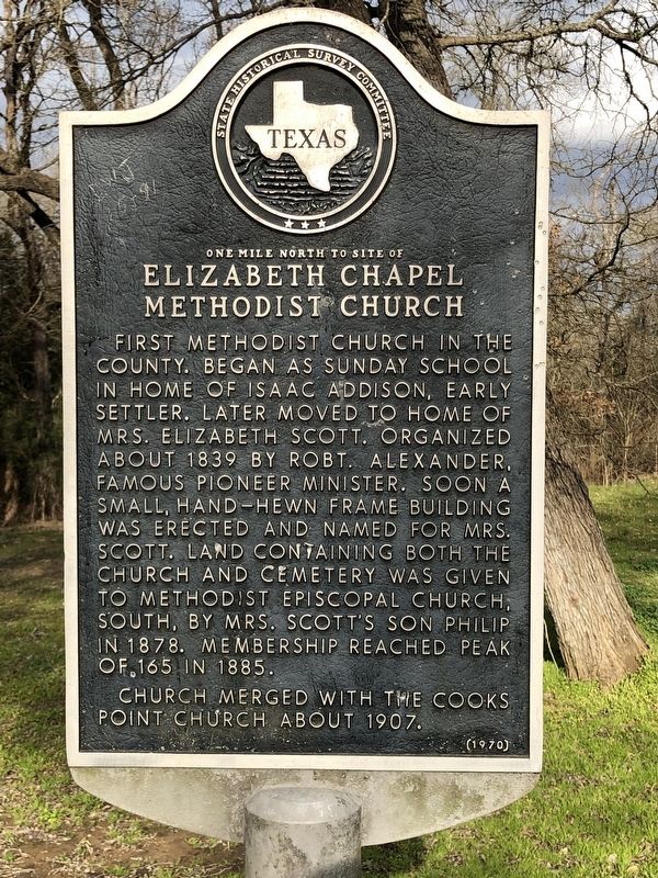 Elizabeth Chapel Methodist Church Marker image. Click for full size.