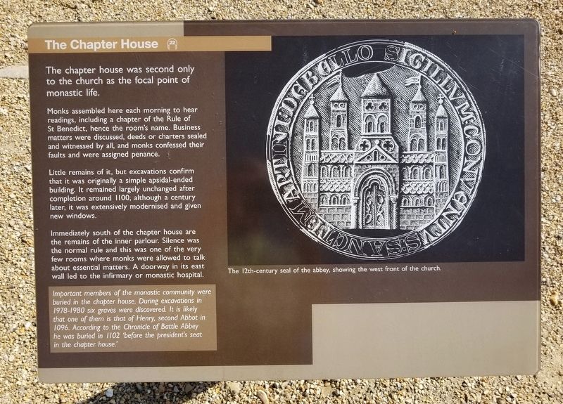 The Chapter House Marker image. Click for full size.