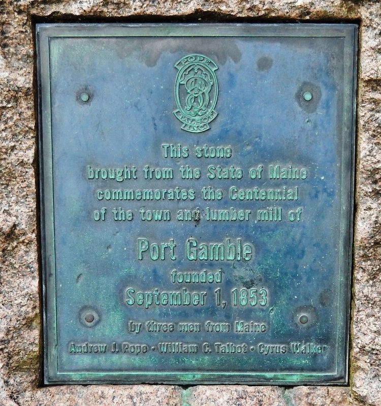 Port Gamble Centennial Marker image. Click for full size.