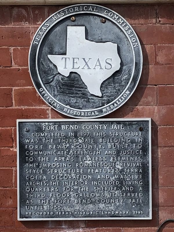 Fort Bend County Jail Marker image. Click for full size.