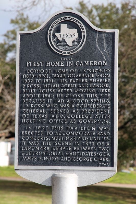 Site of First Home in Cameron Marker image. Click for full size.