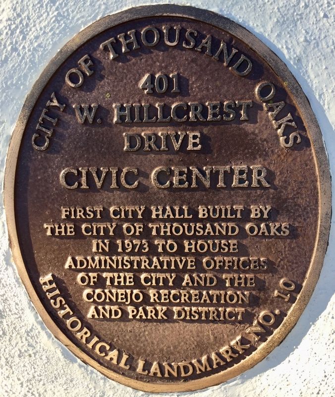 Civic Center Marker. Click for full size. Civic Center Marker image. Click for full size.
