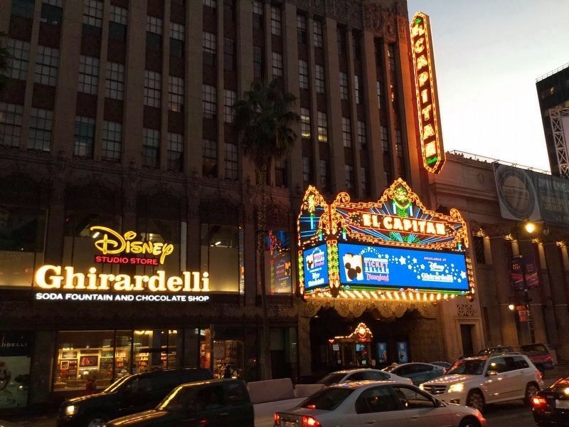 El Capitan Theatre and Marker. Click for full size. El Capitan Theatre and Marker image. Click for full size.