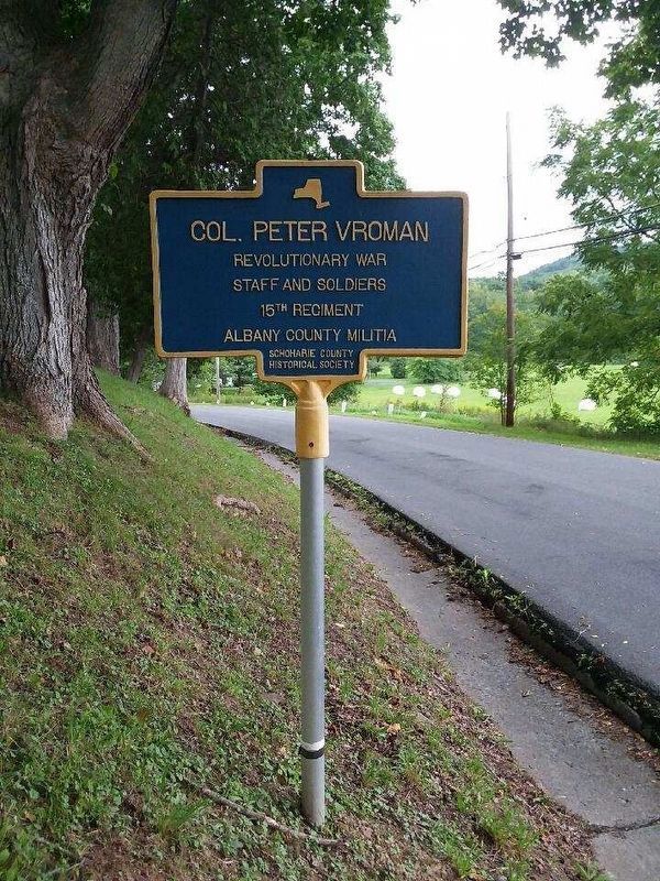Col. Peter Vroman Marker image. Click for full size.