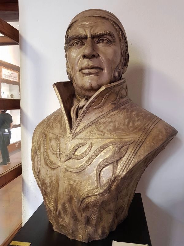 José María Morelos by Jerzo Castillo A. at the Morelos Birth House Museum. Click for full size. José María Morelos by Jerzo Castillo A. at the Morelos Birth House Museum image. Click for full size.
