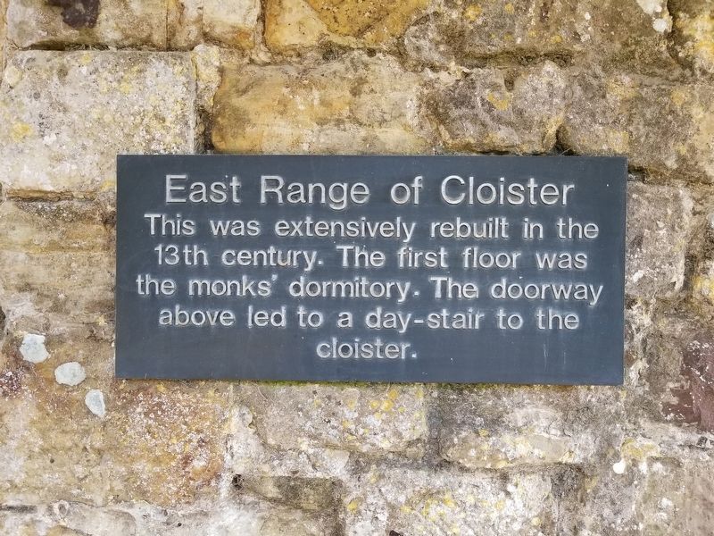 East Range of Cloister Marker image. Click for full size.