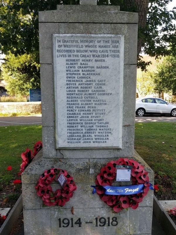 Westfield War Memorial image. Click for full size.