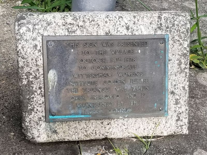 Wittersham Women’s Institute Marker. Click for full size. Wittersham Women’s Institute Marker image. Click for full size.