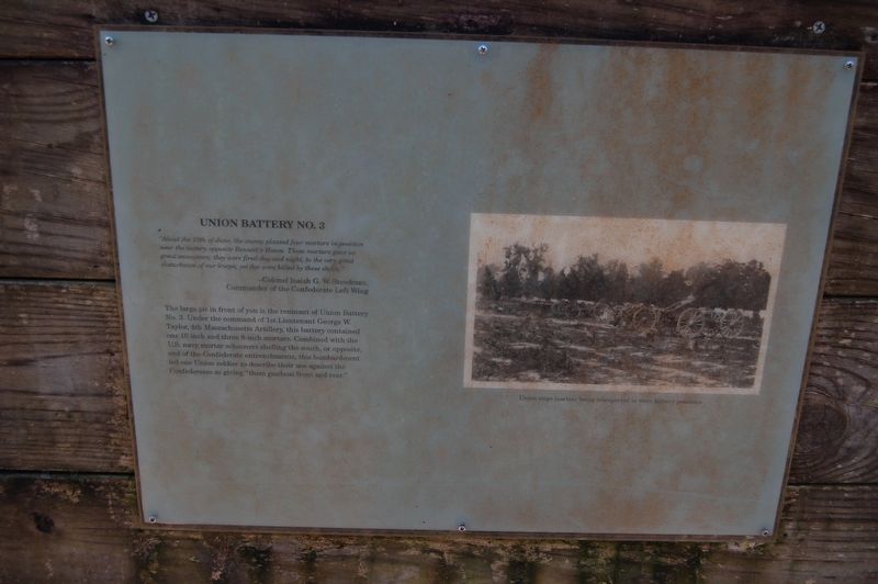 Union Battery No. 3 Marker. Click for full size. Union Battery No. 3 Marker image. Click for full size.