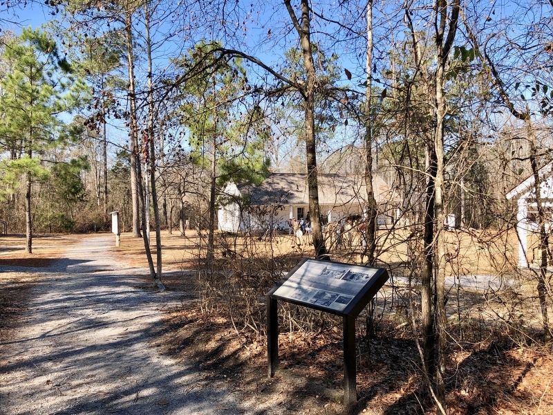 View of marker towards the encampment. image. Click for full size.