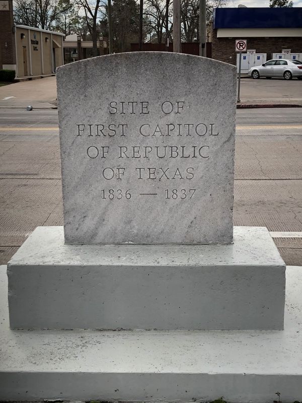 First Capitol of the Republic of Texas Marker. Click for full size. First Capitol of the Republic of Texas Marker image. Click for full size.